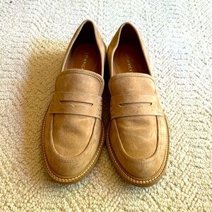 Lisa Vicky Beige Suede Loafers